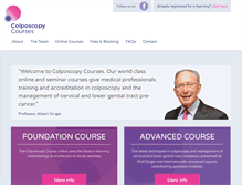 Tablet Screenshot of colposcopycourses.com